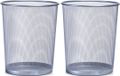 Zeller 2x Argent poubelles rondes en fil métallique/mesh 29 x 35 cm