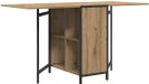 vidaXL Eettafel 144 x 60 x 75 cm Bewerkt hout Artisanaal eiken