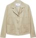 comma s.Oliver comma Indoor-Jacke Vrouwen Beige Polyester Regular Fit Blazer/Colbert Lange mouw Effen Reverskraag 40