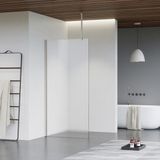 FortiFura Galeria inloopdouche - 70x200cm - mat glas - geborsteld RVS