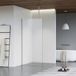 FortiFura Galeria inloopdouche - 70x200cm - mat glas - geborsteld RVS