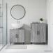 Maison Exclusive Ensemble de deux meubles de salle de bain exclusifs, modèle HAARLEM, en gris sonoma