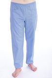 Gima - Broek van katoen en polyester voor ziekenhuisuniform, lichtblauwe kleur, met elastische taille, 3 zakken, uniseks, XXXL-maat, voor artsen, tandartsen, dierenartsen, verpleegkundigen.