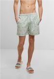 Urban Classics Embroidery Zwemshorts L Mintgroen/Blauw