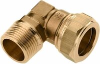 Bonfix knelkoppeling - Knie - buitendraad - 1/2 x 15 mm - Messing