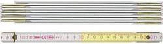 BMI 980904200 Duimstok 2 m Hout - Wit - Analoog