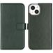 Selencia Echt Lederen Bookcase iPhone 14 - Groen - Flip Case with Card Holder