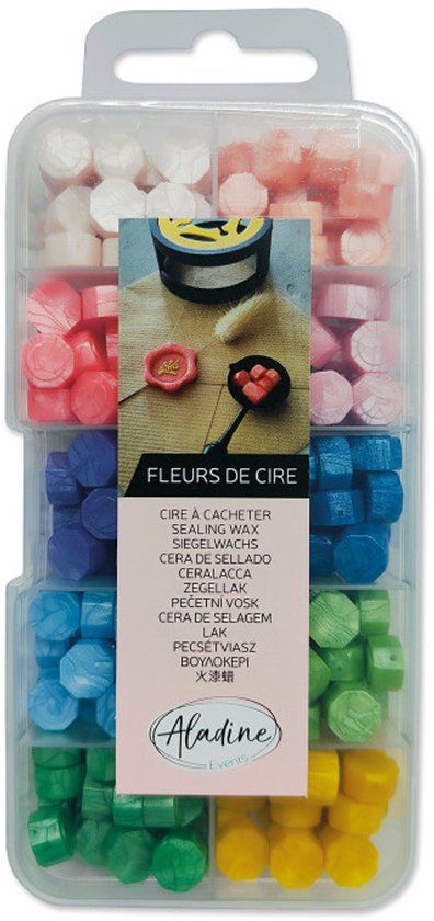 Aladine Zegelwas Set 10 Kleuren - Creatieve Shiny Kleuren
