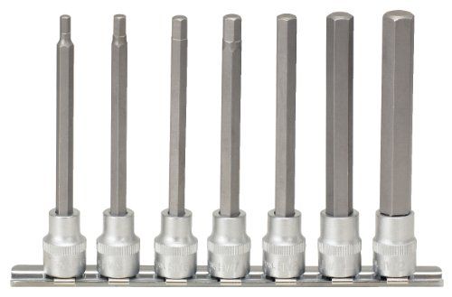 KSTools 911.1560 3/8" bit-dopsleutelset binnenzeskant, lang, 7-delig