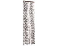 vidaXL - Rideau anti-mouches - 56x200 cm - Chenille - Taupe et blanc