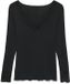 VERO MODA VMSKYE LS V-NECK LACE TOP JRS NOOS - Dames - Blouses - Zwart - Maat L