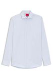 Hugo Boss HUGO Kason slim fit overhemd - twill - blauw - Strijkvriendelijk - Boordmaat: 37