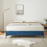 en.casa Tweepersoonsbed Lilla met matras 180x200 cm blauw