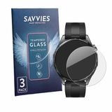 Savvies Glas Screenprotector voor Huawei Watch GT 7 (46 mm) - Gehard Beschermglas 9H 3 Stuks