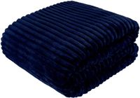 Cotton Market Fleece Deken FALA - Marineblauw - 170x210 cm