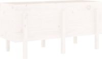 vidaXL Plantenbak verhoogd 121x50x57 cm massief grenenhout wit
