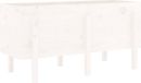 vidaXL Plantenbak verhoogd 121x50x57 cm massief grenenhout wit