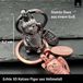 Merkloos / Sans marque LANOLU Kat sleutelhanger - Gelukskat figuur - Goede wensen geven - Gedetailleerd metaal design - 7.2 x 3.5 cm