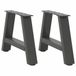 VidaXL Salontafelpoten 2 stuks A-vormig 40x(30-31) cm staal antraciet