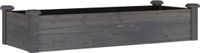vidaXL Jardinière surélevée avec doublure - 120x45x25 cm - Bois de sapin - Gris