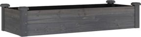 vidaXL Jardinière surélevée avec doublure - 120x45x25 cm - Bois de sapin - Gris