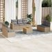 Maison Exclusive - Ensemble de jardin, 8 pièces, avec coussins, beige, en polyrotin