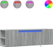 vidaXL Tv-wandmeubel met LED-verlichting, grijs sonoma, 135x31x39,5 cm