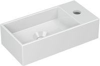 INK Fontein Porselein Rechts met Kraangat - 360x180x90 mm - Glans Wit