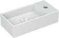 INK Fontein Porselein Rechts met Kraangat - 360x180x90 mm - Glans Wit