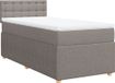 vidaXL Boxspring avec matelas tissu taupe 90x190 cm