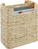 Merkloos Relaxdays lectuurbak - 38 x 32 x 18 cm - 2 vakken - gevlochten waterhyacint