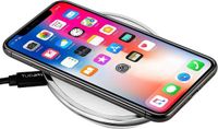 OEM Bol Aluminum and Leatherette Wireless Charging Pad Station Silver White