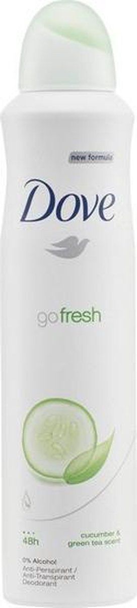 Dove Deodorant Spray Go Fresh Komkommer Groene Thee (250 ml)