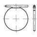 TOOLCRAFT TO-5363388 Collier de serrage DIN 3017 1.4016 (W2) forme C1 colliers de serrage, avec boulons ronds, monobloc dimension: 140 - 150/30 (10 pièces) 30 mm