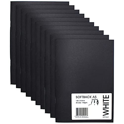 Artway Softback A5 Schetsboek - 40 Zijden, 140gsm (Portret) - Pak van 10