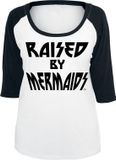Goodie Two Sleeves Raised by mermaids Dames Shirt met lange mouwen - zwart/wit - L