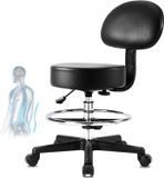 Siège pivotant avec dossier ergonomique sur roulettes jusqu'à 180 kg