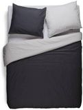 Snoozing Two Tone dekbedovertrek Antraciet/Grijs 1-persoons (140x200/220 cm + 1 sloop)