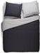 Snoozing Two Tone dekbedovertrek Antraciet/Grijs 1-persoons (140x200/220 cm + 1 sloop)