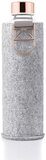 Equa waterfles Mismatch met hoes Rose Gold - 750 ml - Glas grijs