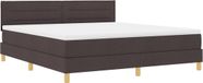 vidaXL Boxspringbed met kussens Donkerbruin 180 x 200 cm Stof