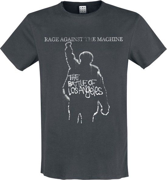 Rage Against The Machine Amplified Collection - The Battle Of LA Heren T-shirt - houtskool - L