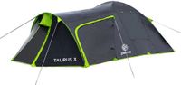 Peme Taurus Koepeltent Tent voor 3 personen, Zwart en groen