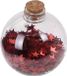 Merkloos / Sans marque Koopman International 1x Transparante fles kerstballen met rode sterren 8 cm