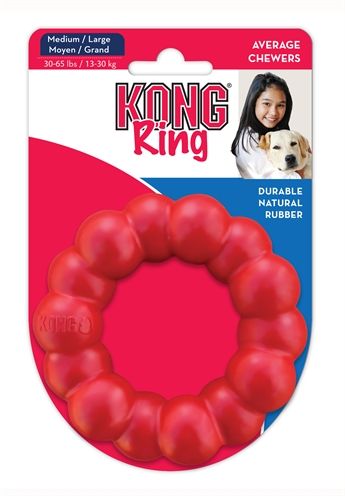 Kong Ring Rood - 11x11x3 cm - Speelgoed voor dieren