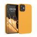 kwmobile telefoonhoesje geschikt voor Apple iPhone 12 mini - Hoesje met siliconen coating - Smartphone case in mango