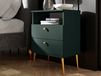 HIGHSTYLE Table de chevet 2 tiroirs vert