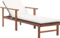 Prolenta Maison Exclusive - Transat avec coussin, en résine tressée, structure en bois d'acacia massif, couleur noire