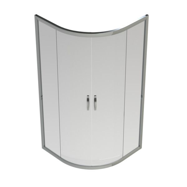 Nemo Go Belo kwartronde hoekinstap met schuifdeuren 900x900x1900mm 6mm easy clean glas profielen aluminium verchroomd regelbaar 865-890mm S2030