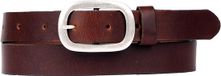 Petrol Industries Riem Dames - Broekriem - Verstelbaar - Leer - Bruin - 80 cm - XS